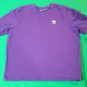FILA women's purple logo skirt sleeve t-shirt size XL